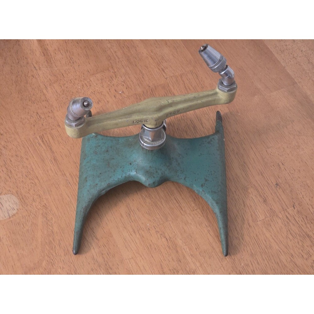 Vintage Allenco Parkside Lawn Sprinkler W.D. Allen Cast Iron Brass Rotating...